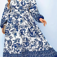  Women's Floral Print Maxi Dress