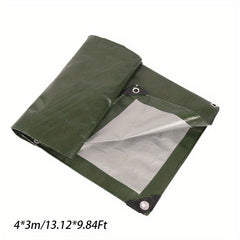 Green Silvery Tarp Heavy Duty Cover Grommets Dust Moisture proof Tarpaulin