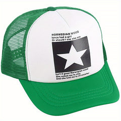 Pentagram Print Mesh Trucker Hat Unisex Breathable Baseball Cap