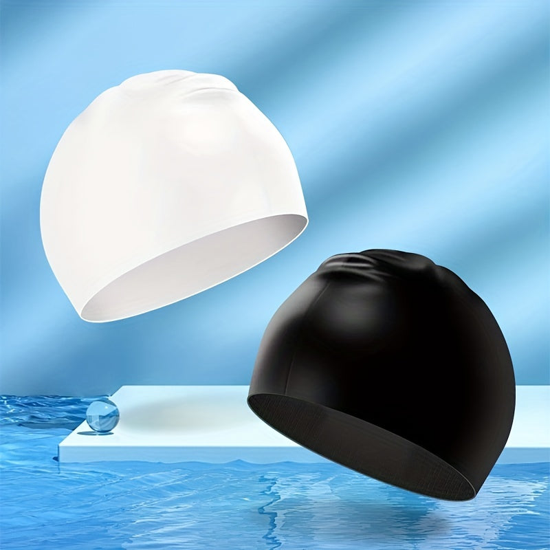 Unisex Silicone Swim Cap Waterproof Non Slip Elastic Men Women