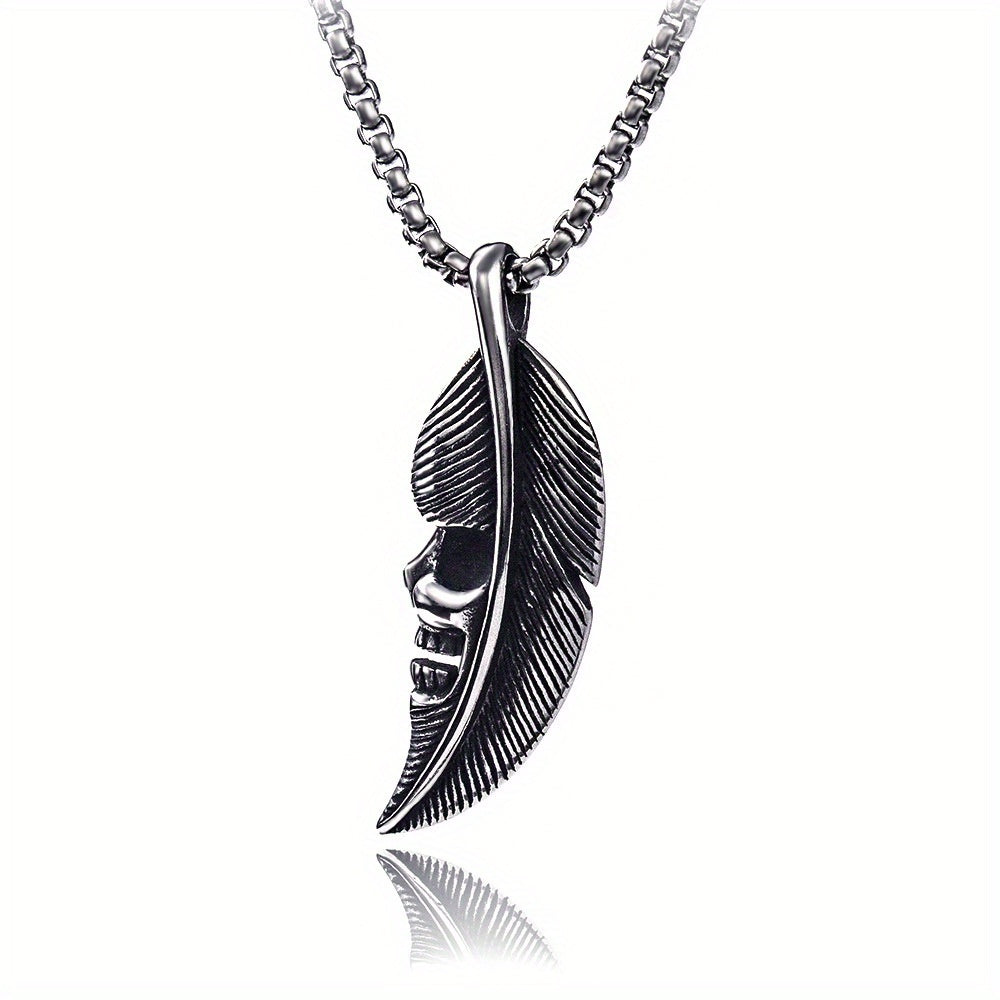 Men's Maple Leaf Pendant Necklace Long Ladies Sweater Chain