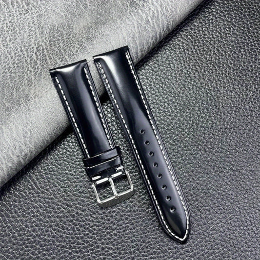 Hand Stitched Horsehide Leather Watch Strap 18-22mm Quick Release Spring Bars