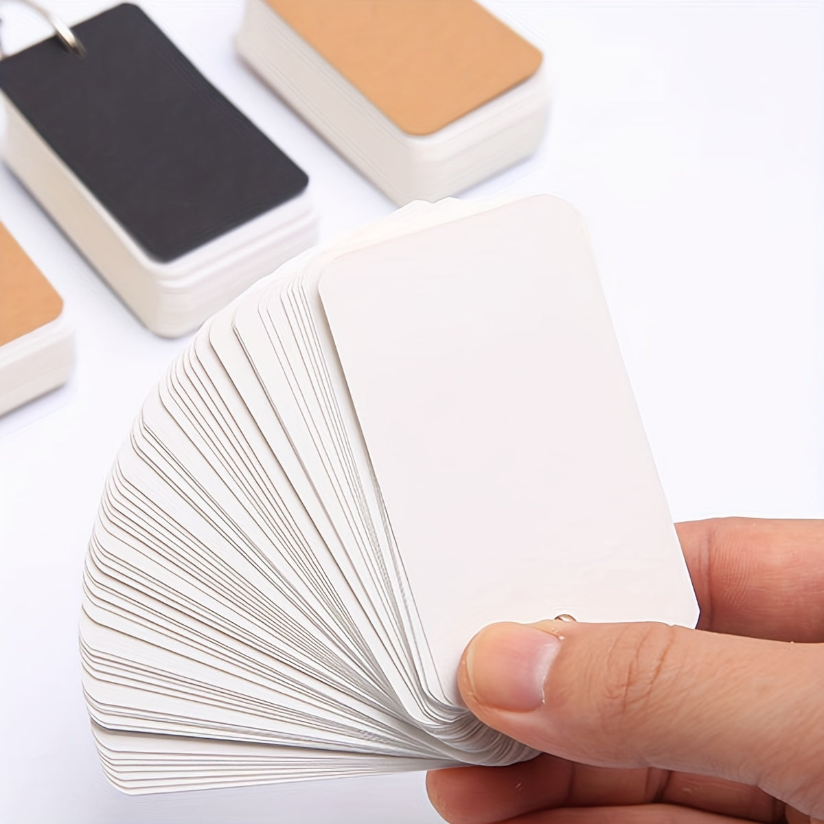 100 Blank Paper Flashcards for Traveling Diary