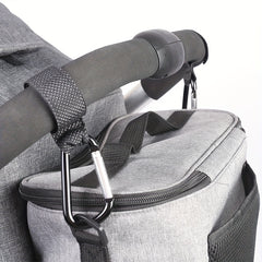 2pcs Stroller Hook Clip Aluminum Carabiner Cart Organizer Diaper Bag Shopping