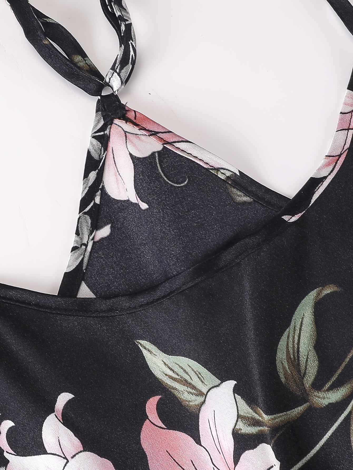 Floral Print Pajama Set Cami Top & Shorts & Pants