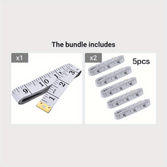 Soft Tape Measure Double Scale Body Sewing Ruler Weight Loss Medical Tailor