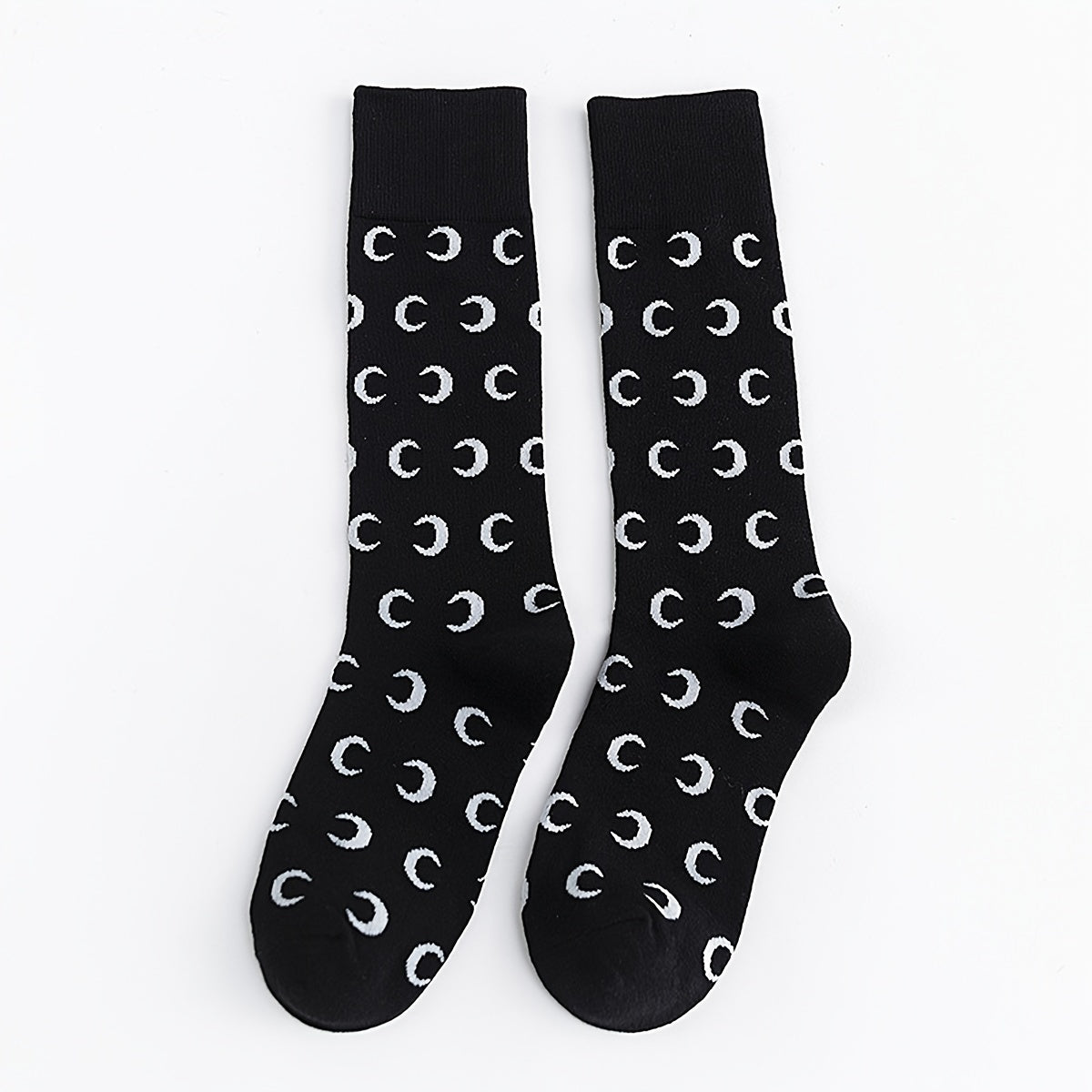 Moon Pattern Leg Socks Women's Socks