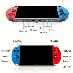 Retro X12PLUS Handheld Game Console 7 inch Screen 16GB Memory