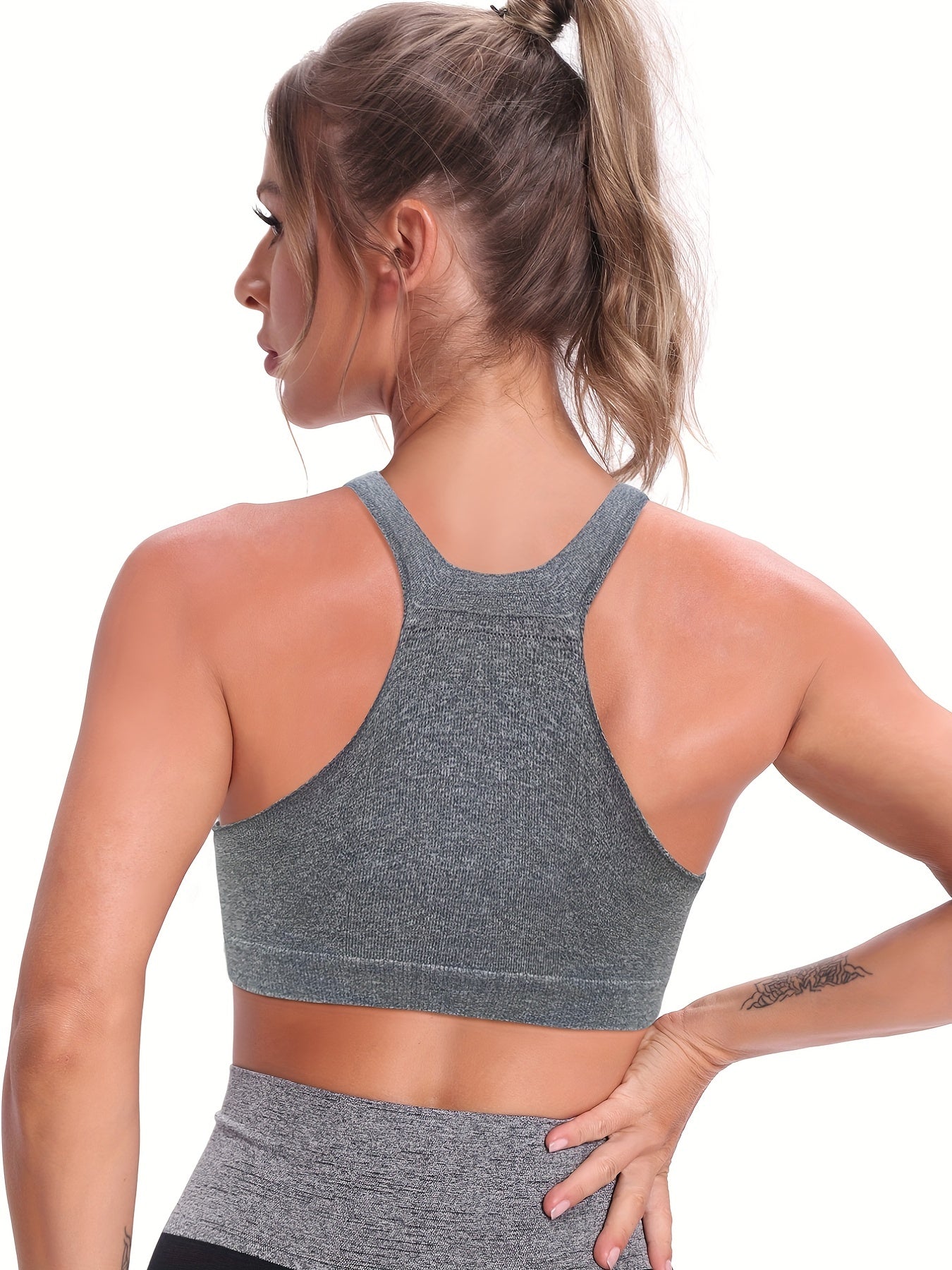 3pcs Seamless Solid Cami Tops Soft & Comfy Sleeveless Sports Top Women's Lingeri