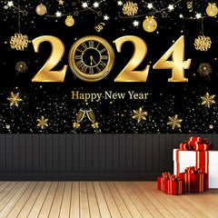Happy New Year Banner Cloth Party Decoration Supplies