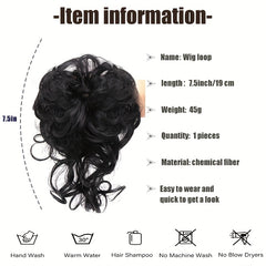 Women's Curly Hair Bun Chignon for Wedding Daily Use