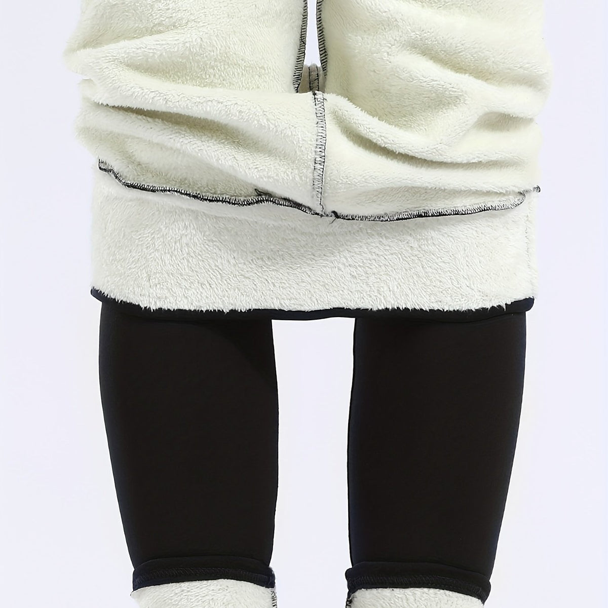 Women's High Waist Fleece Leggings Winter Warmth