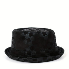 Cotton Blend Wide Brim Fedora Hats for Party Meeting