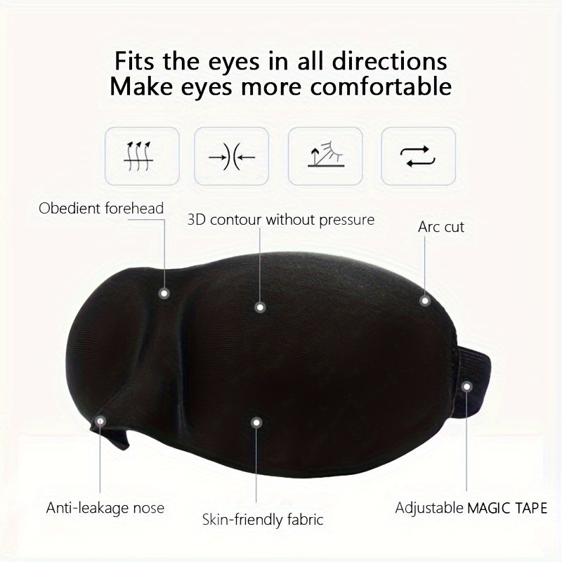 Blackout Eye Mask Sleep Comfortably & Block Out Light Travel Friendly