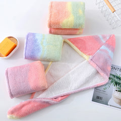 Thickened Quick Drying Turban Coral Velvet Shower Cap