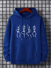 Men's Skeleton Dancer Graphic Hoodie Drawstring Sweatshirt