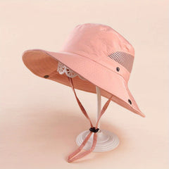 Breathable Sunscreen Bucket Hat Solid UV Protection Outdoor