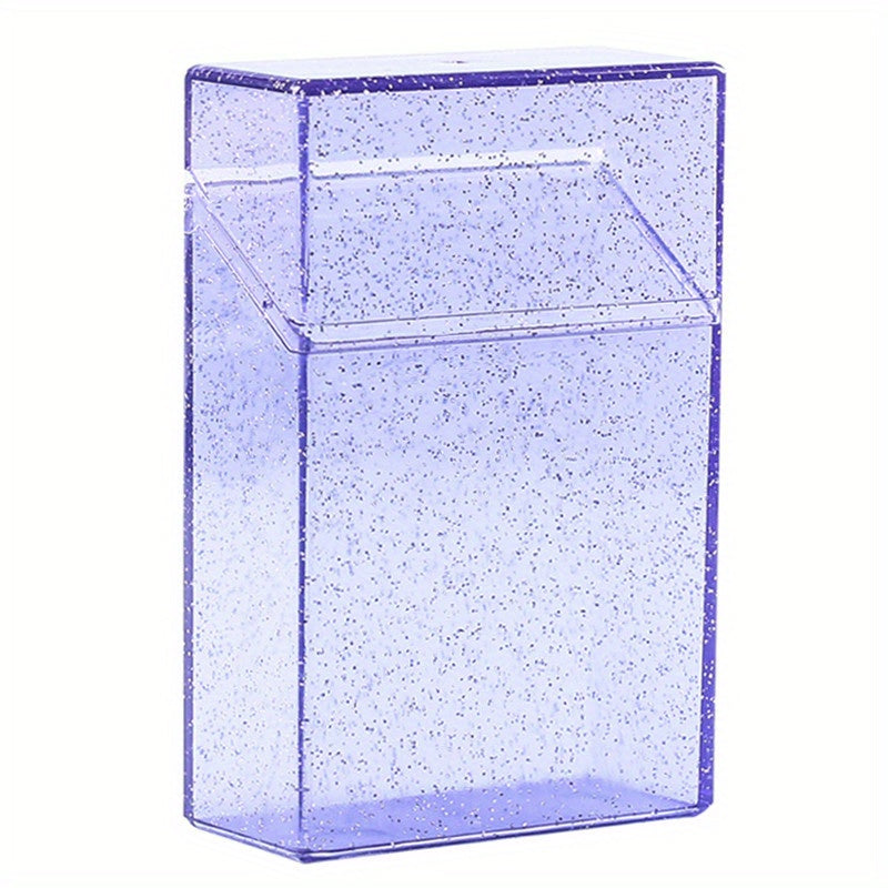 Shining Cigarette Case 20 Capacity Storage Box Clear Photo Postcard Holder