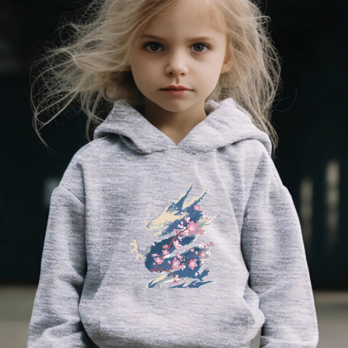 Flower Dragon Print 2pcs Girls Outfits For Sports Spring Fall Outdoor Gift Year