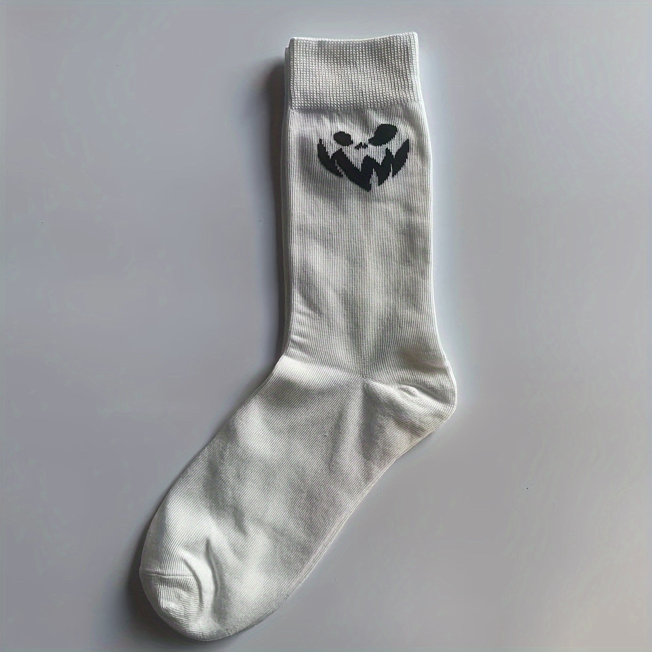 5 Pairs Cartoon Eyes Print Socks Women's Mid Tube Stockings