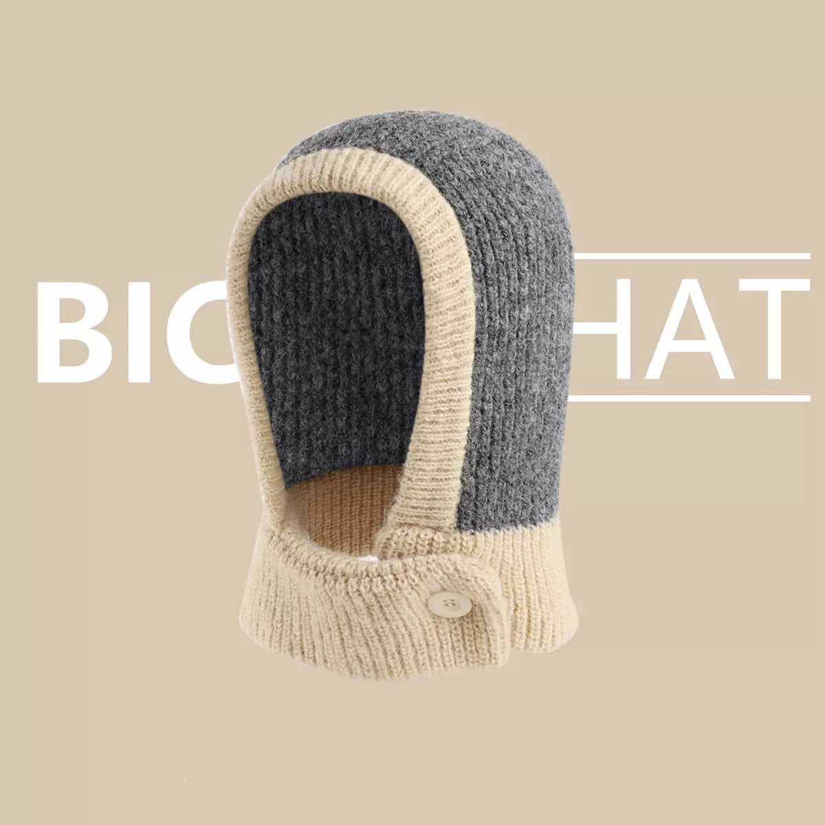 Women's Balaclava Ski Mask Warm Ear Protection Hats Halter Knitted Hat