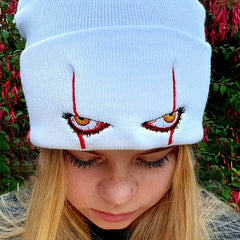 Scary Eyes Knitted Beanie Cap Anime Skull Caps Warm Knit