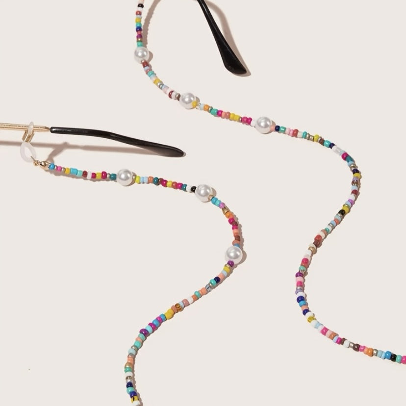 Pearl Beaded Eyeglass Chain Holder Necklace for Women