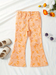 Girls Bell Bottom Jeans Stretch Flared Pants Toddler Kids Clothes
