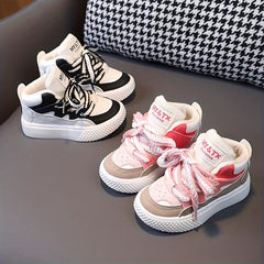 Boy's High Top Skate Shoes Comfy Non Slip Sneakers For Kids