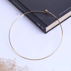 304 Stainless Steel Collar Choker Necklace Removable Ball End Cap DIY Jewelry