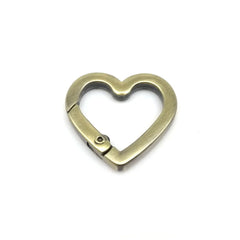 Heart Shape Metal Spring Handbag Buckle Key Ring Pendant Key Chain Clip