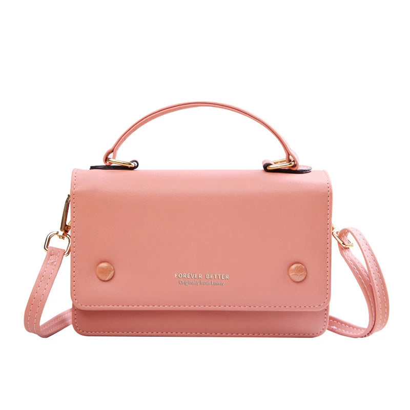 Mini Square PU Leather Shoulder Bag Stone Pattern Purse