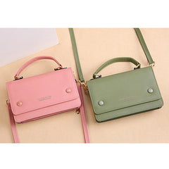 Mini Square PU Leather Shoulder Bag Stone Pattern Purse