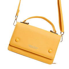 Mini Square PU Leather Shoulder Bag Stone Pattern Purse