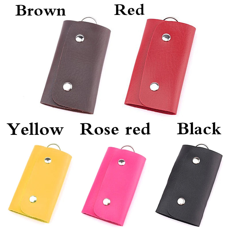1PC Portable PU Keys Holder Organizer Key Wallet Case Bag Car Keychain Unisex
