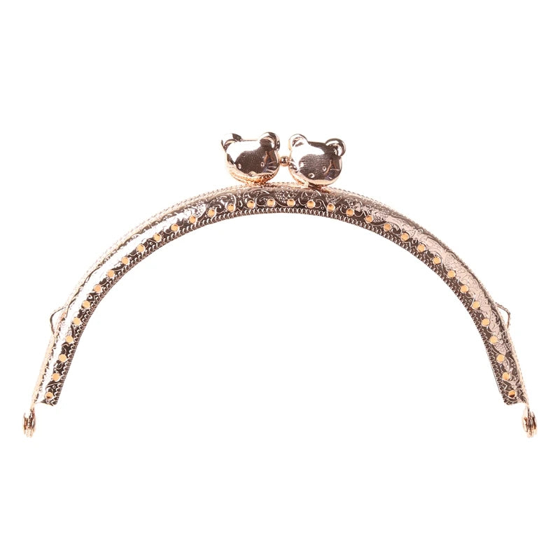 Retro Flower Metal Frame Kiss Clasp For Handle Bag Purse 8.5/10.5/12.5cm