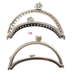 Retro Flower Metal Frame Kiss Clasp for Bag Purse 8.5cm/10.5cm/12.5cm