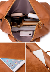 Fashion PU Leather Women Backpack Waterproof School Travel Backpacks