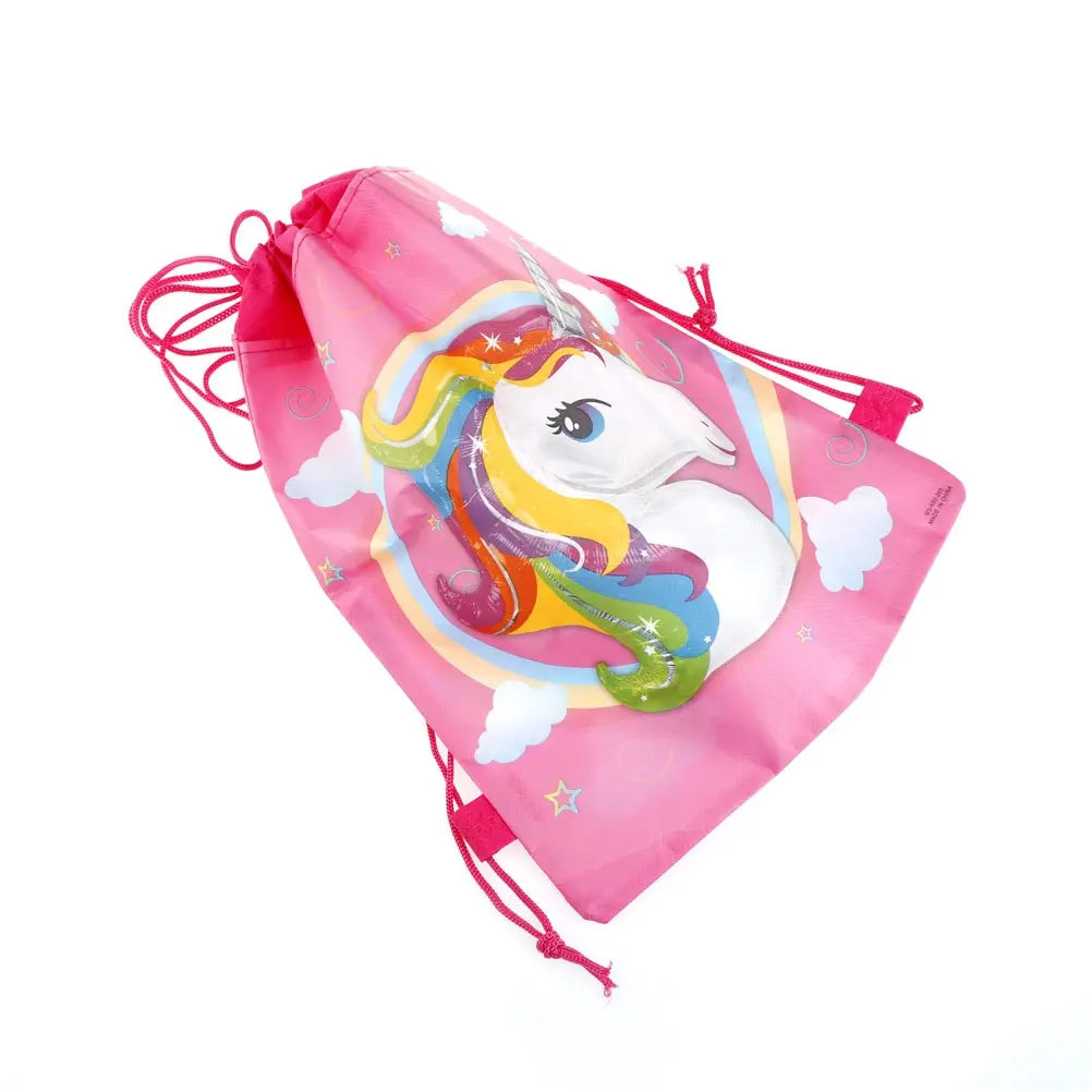 Kids Unicorn Drawstring Bag Cartoon Theme Unicorn String Bag