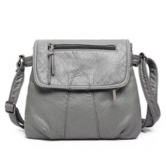 Fashion ladies shoulder bag messenger bag multi-pocket pu leather buckle handbag