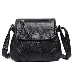 Fashion ladies shoulder bag messenger bag multi-pocket pu leather buckle handbag