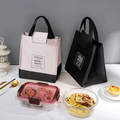 Large Pink Lunch Bag for Women Insulated Thermal Bento Pouch Tote