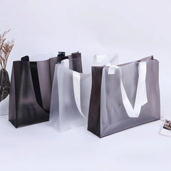 Transparent Frosted Pvc Shopping Bag Large Handbags Reusable