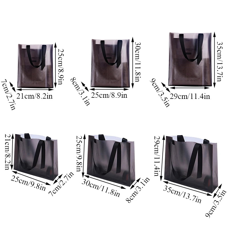 Transparent Frosted Pvc Shopping Bag Large Handbags Reusable