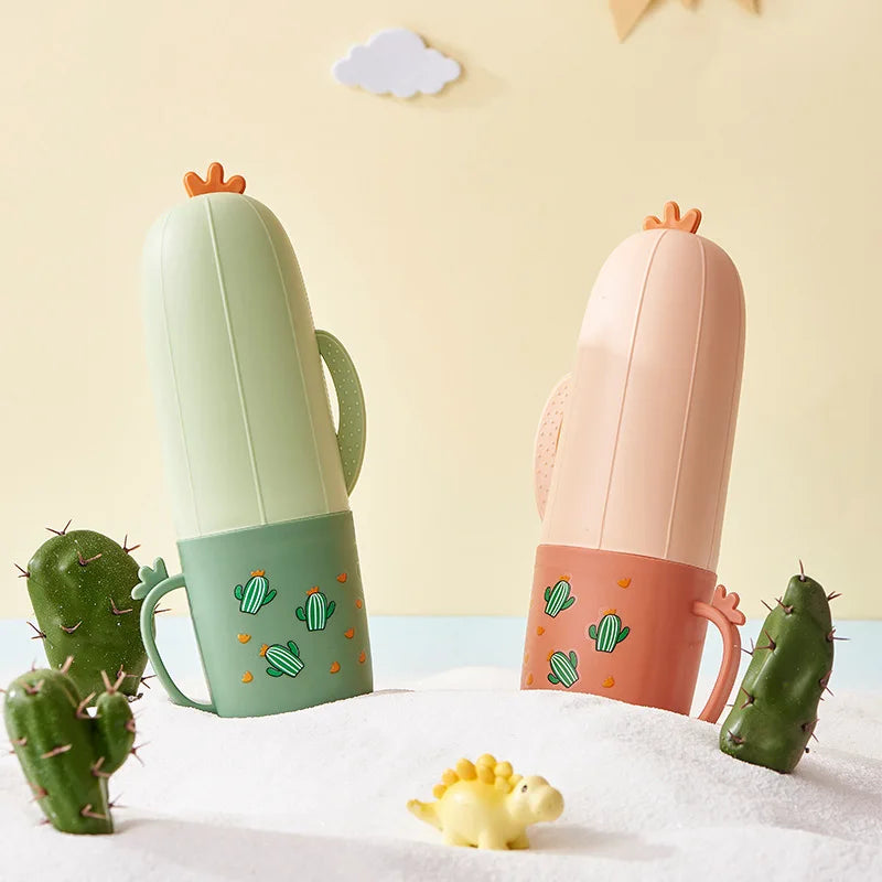 Cactus Toothbrush Case Travel Cover Portable Organizer