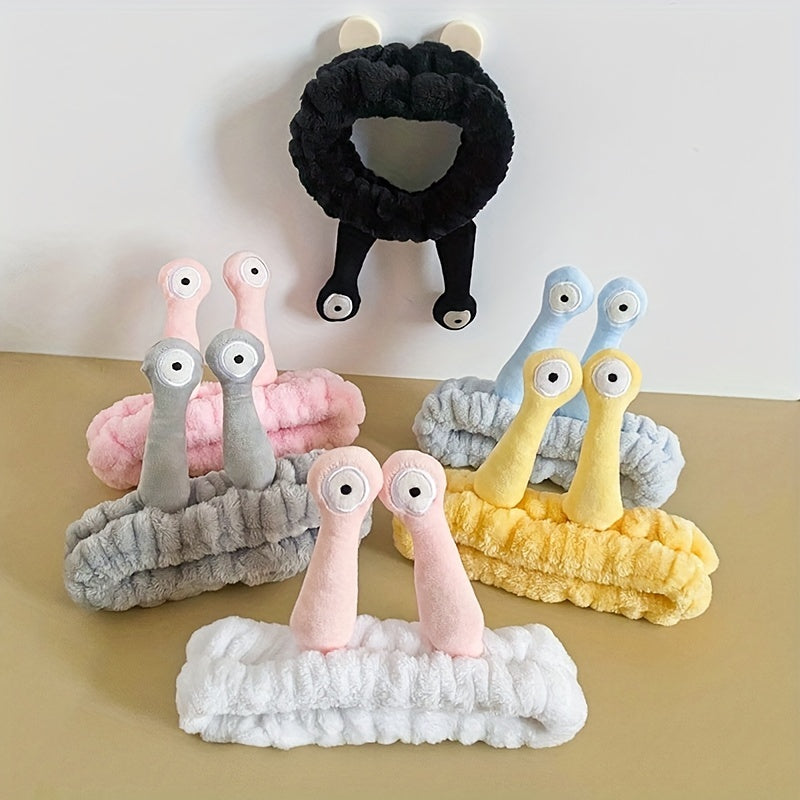 Cartoon Snail Eyes Headband Plush Hair Band Women Girls Elastic Headdress