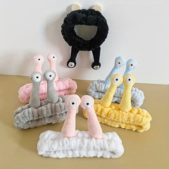 Cartoon Snail Eyes Headband Plush Hair Band Women Girls Elastic Headdress