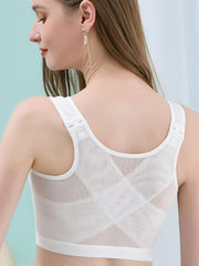 Plus Size Sports Bra Front Closure Wireless Post Surgery Shapewear