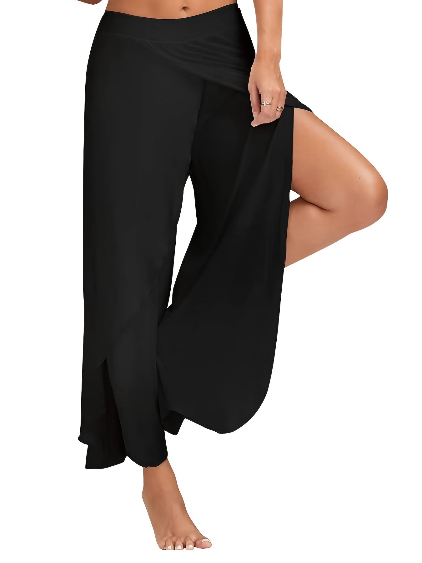  High Rise Wide Leg Pants