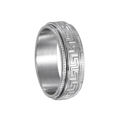 Silver Minimalist Anxiety Ring For Men